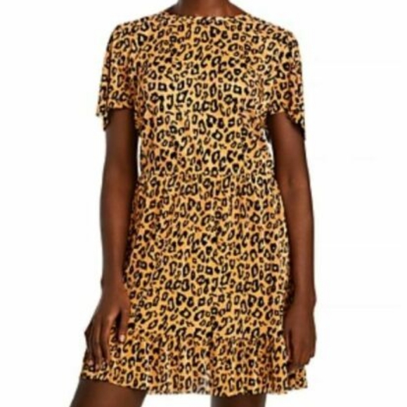 Aqua Curve Leopard Print Tiered Ruffled Dress Size 3X - Picture 9 of 9